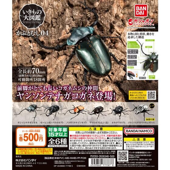 扭蛋 生物大圖鑒 獨角仙 第四彈 500日元（HCP-77787）
