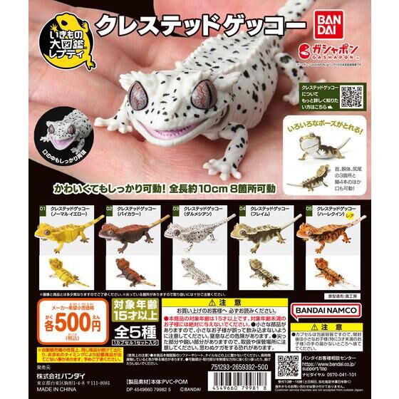 扭蛋 生物大圖鑒 角守宮 500日元（HCP-79981）