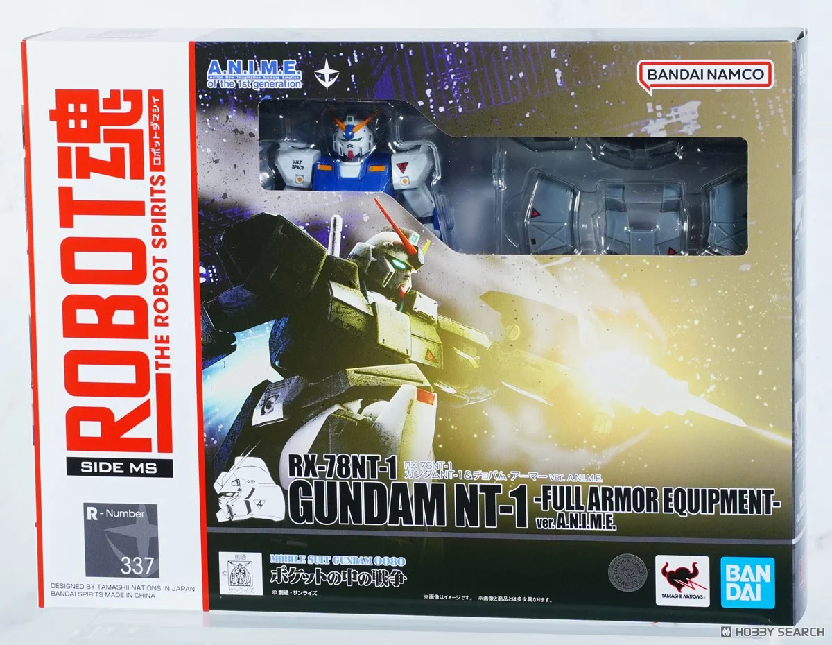ROBOT魂 337 機動戰士高達 0080 口袋裡的戰爭  RX-78NT-1 高達NT-1&喬巴姆裝甲 動畫配色 10000日元（HGT-69320）