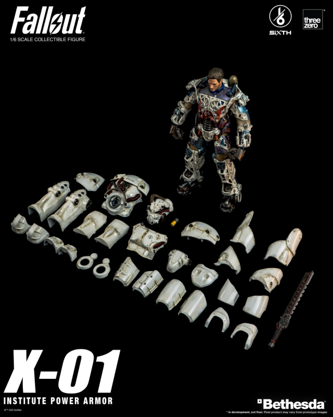 《辐射》X-01学院动力装甲1/6比例收藏级可动模型 3210元（3Z1003）