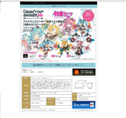 Mega House 桌面武装少女 初音未来系列-混箱 1980日元（HMG-82931）