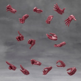 拼装模型 MSG 无限邂逅 建模支持配件 EX手部组件  男性型A 红色版66元（CX044）