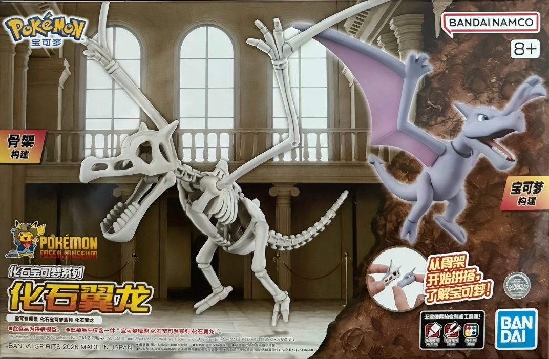 模型 寵物小精靈 化石拼裝模型 化石翼龍 中文盒 2000日元（HGD-5072083）