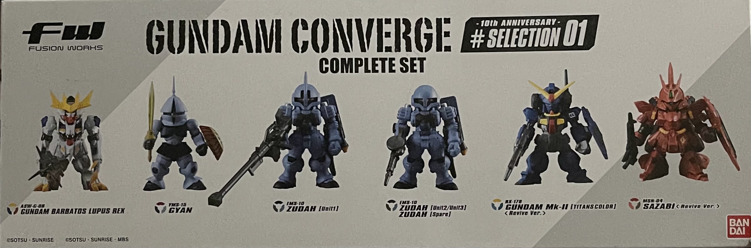 糖果盒蛋 FW 機動戰士高達 收藏系列 10週年 精選收藏版套裝 第一彈 3300日元（HCT-73781WO）