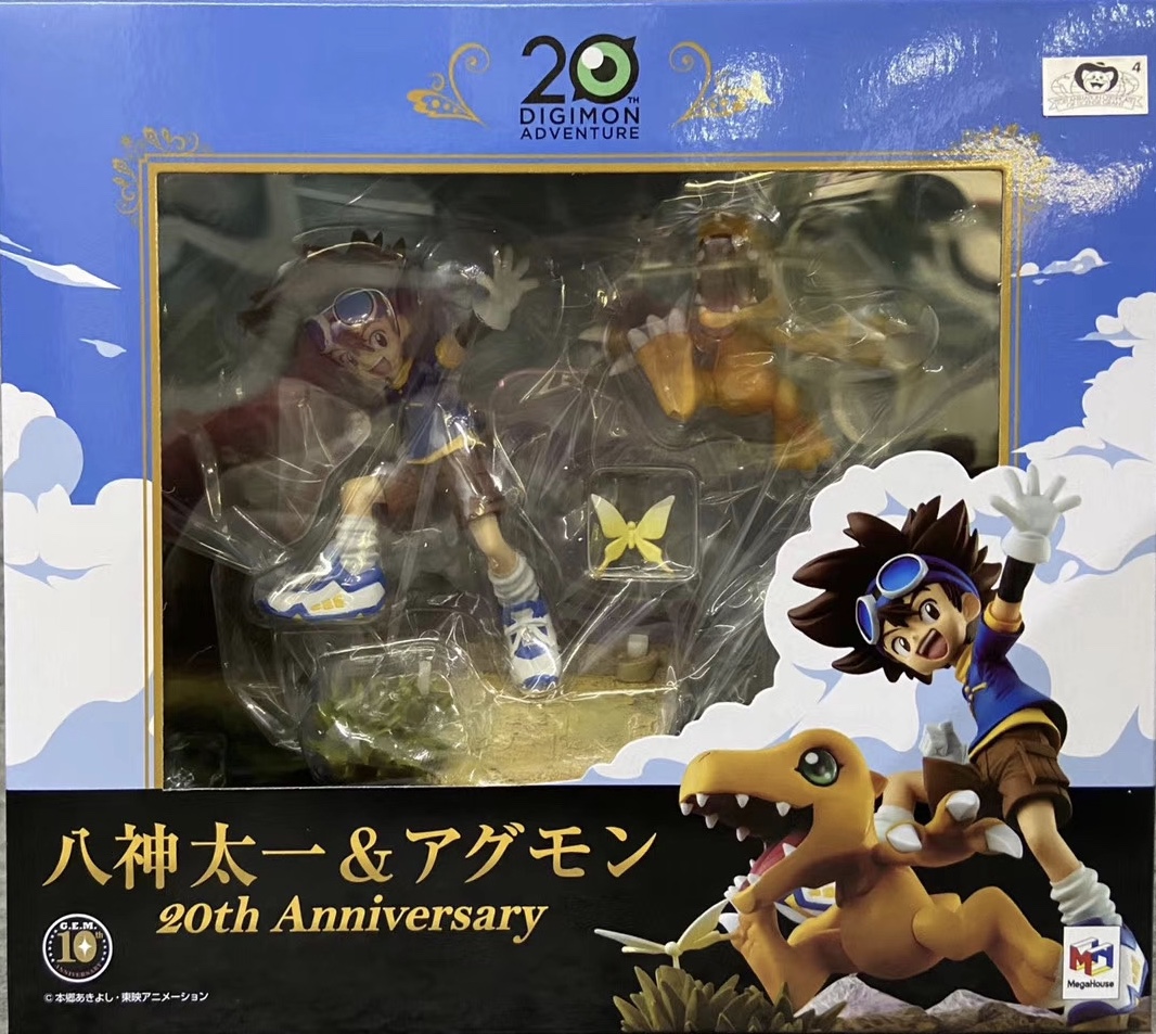 Mega House 限定 G·E·M 數碼暴龍大冒險 八神太一&亞古獸 20週年紀念版 6800日圓（HMG-82805）