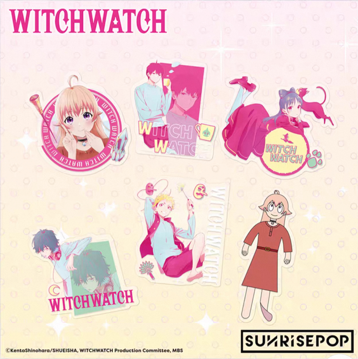 SUNRISEPOP ANI-TWO 魔女與使魔 角色造型貼紙套裝 29元（SRE-WWAC015）