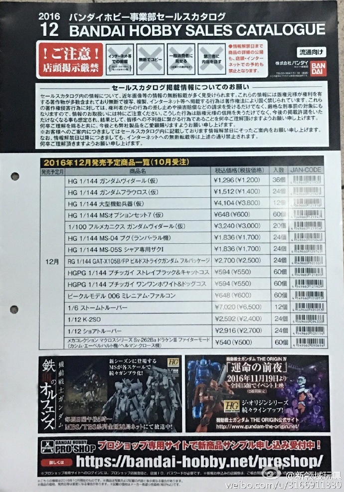 贈品 12月新模型商品介紹指南