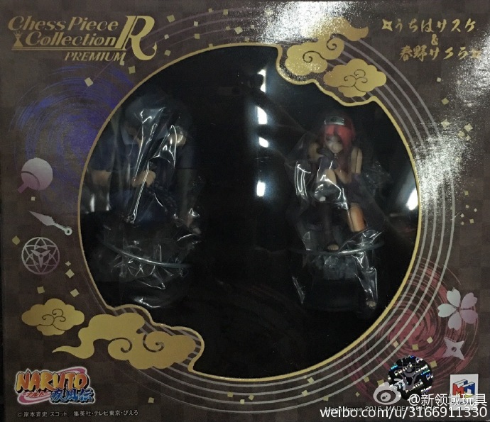 Mega House 限定 火影忍者疾風傳 國際象棋棋子收藏系列 宇智波佐助&春野櫻 3000日圓（HMG-82115）