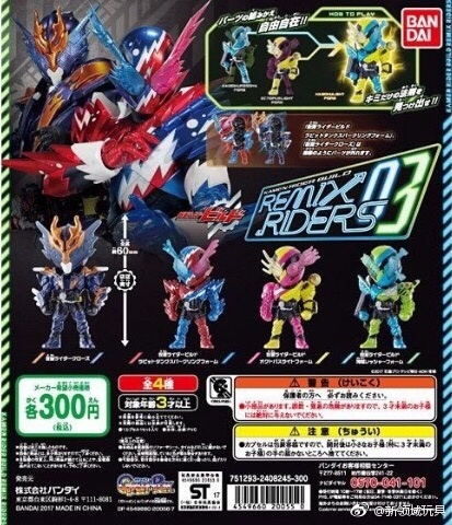 扭蛋 假面骑士Build 创骑 Q版混合骑士 第三弹  300日元（HCP-20055）