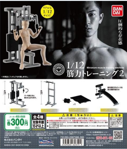 扭蛋 1/12 手辦用微型鍛煉器材系列 第二彈 300日元（HCP-62319）