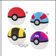 精灵宝可梦 精灵球&超级球&高级球&大师球 毛公仔 800日元(HBP-16361)