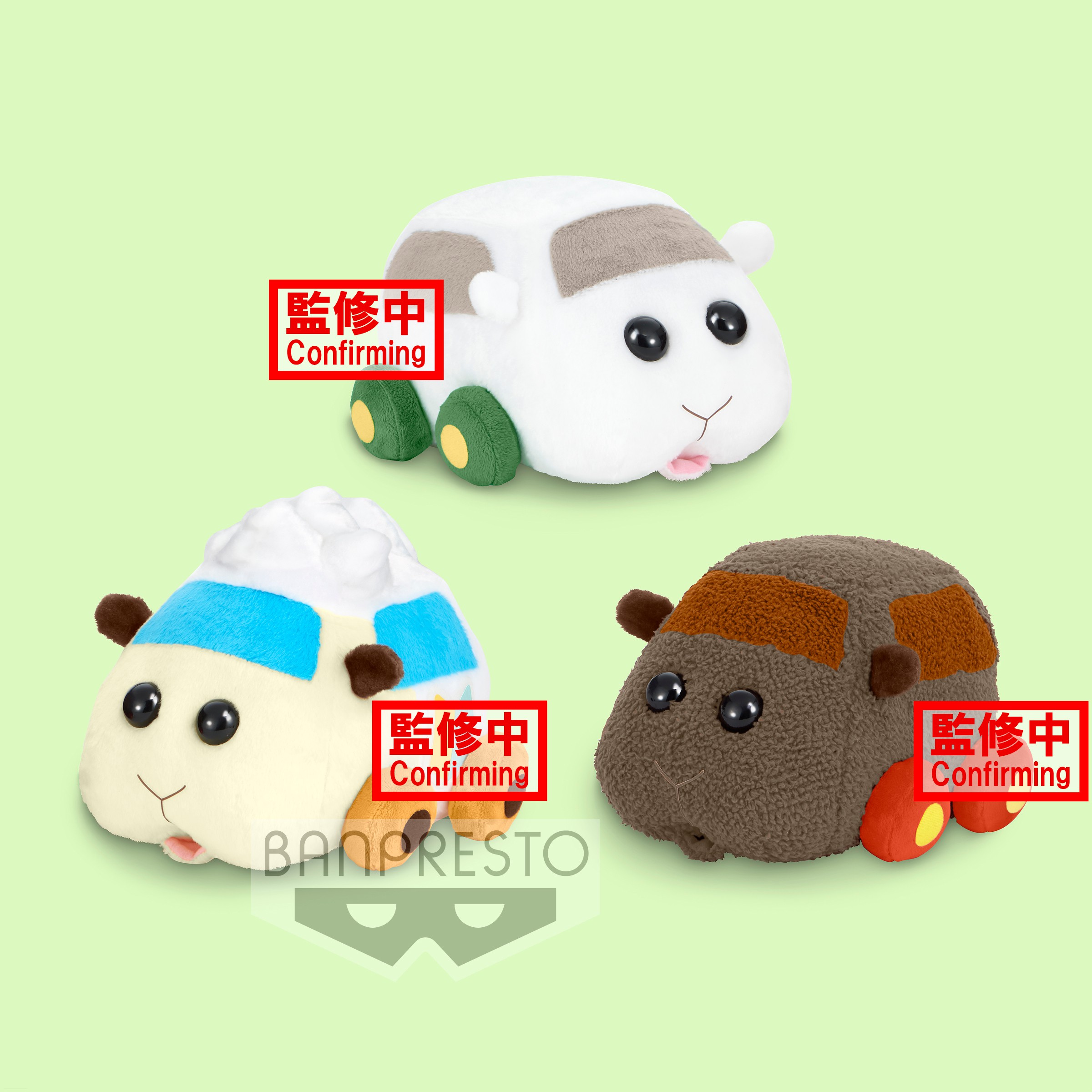 眼镜厂PUI PUI 天竺鼠车车 毛公仔-混箱108元(HBP-18018)