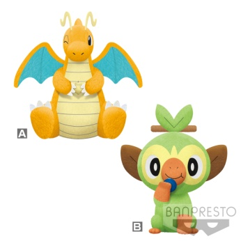 眼镜厂精灵宝可梦 食事时间 快龙&敲音猴 毛公仔-混箱109元（HBP-18505)