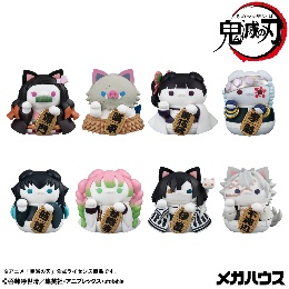 MegaHouse限定 MEGA CAT PROJECT 鬼灭之刃 鬼灭之刃喵 招财猫ver. 贰 套装12100日元（HMG-849459）