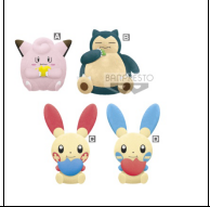 精灵宝可梦 食事时间  皮皮&卡比兽 &正电拍拍&负电拍拍 毛公仔 560日元(HBP-16362)