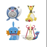 精灵宝可梦 看看尾巴  蚊香蝌蚪&电龙&水跃鱼&美纳斯 毛公仔 560日元(HBP-16357)